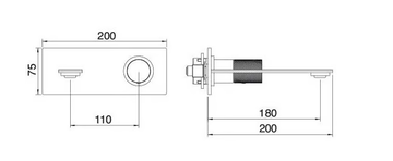 3.6 - Wall-mounted single handle stainless steel washbasin mixer by Rubinetterie Treemme - view 3